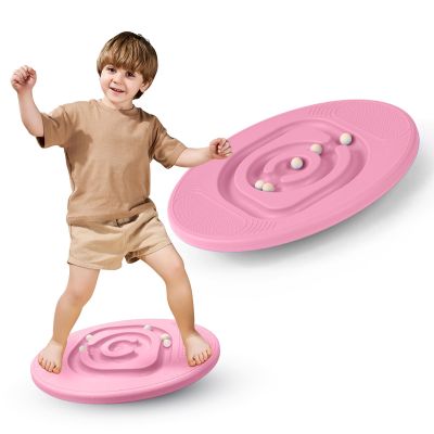 Kids Maze Balance Board - Wobble Trainer for Ski Surf Snowboard, Non-Slip Sensory Rocker Ages 3-12, Core Therapy & Skate Prep