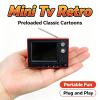 Mini Tv Retro, Rechargeable Mini Retro TV Cartoon Player with 8GB Memory, Supports Headphones & USB Playback, 3-Hour Standby Market, 1:12 Scale Classics (Yellow) view 3