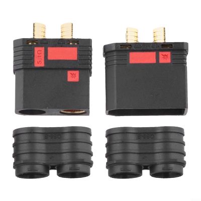 QS8S Spark Resistant Electrical Connector with Nylon and Gold Plated Copper for High Current and Heat Resistant Applications (Male + Female)