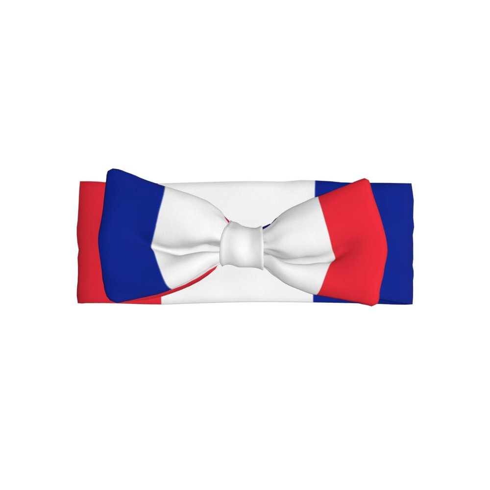 XBNVGR French flag Print Baby Bow Headband Cute, Delicate & Sweet Angel Princess Hairband for Newborns & Infants