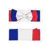 XBNVGR French flag Print Baby Bow Headband Cute, Delicate & Sweet Angel Princess Hairband for Newborns & Infants view 2