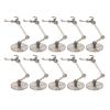 Jelquix 10 Pack Action Figure Stands, Doll Display Holders Movable Doll Support Frame for 6 Inch with Plastic Adjustable Base, Ideal for Collectors (Transparent Black) view 1