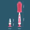 2 in 1 Bottle Brush Food Grade Silicone Pacifier Cup Nipple Teat Cleaning Brushes Suction Handle Design(Black) view 2
