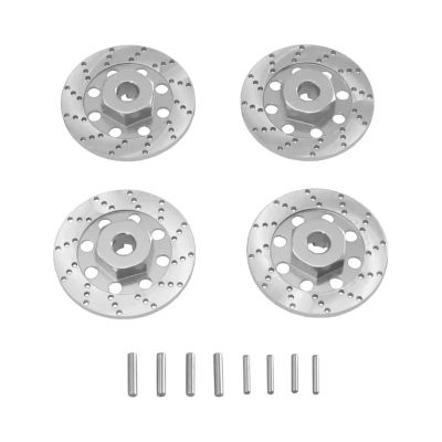 RC Car Toys Components for MJX 14301 14302 14303 14304 14209 14210 14211 1/14 16207 16208 16209 16210 H16V3 1/16 Wheel Hex Hub Adapter Brake Disc RC Car Parts(Silver)