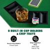 48 Inch Octagon Folding Poker Table Top with Cup Holders & Chip Trays view 3