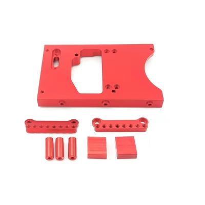 RC Cars Models Compatible with WPL for MN D90 D91 D96 D99 MN90 for MN99S 1/12 1/16 RC Car Metal Front and Rear Steering Servo Fixed Mounting Bracket Beam(Red,Front)