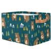 Gumuslen Storage Basket Forest Bear Storage Bins with Handles Polyester Storage Boxes Collapsible Nursery Baskets for Bathroom Living Room,2 Pack view 3