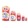 Ameble 5-Layer Wooden Russian Nesting Dolls Set with Vibrant Floral Art Matryoshka Dolls for Kids & Home Decor view 1