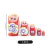 Ameble 5-Layer Wooden Russian Nesting Dolls Set with Vibrant Floral Art Matryoshka Dolls for Kids & Home Decor view 2