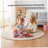Ameble 5-Layer Wooden Russian Nesting Dolls Set with Vibrant Floral Art Matryoshka Dolls for Kids & Home Decor view 4