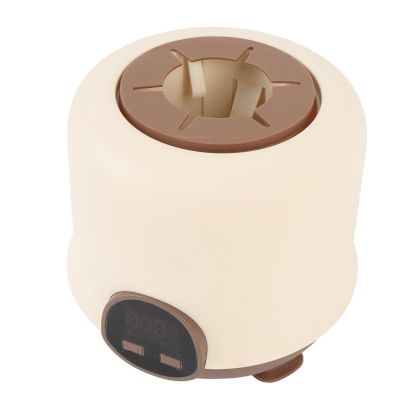 Aramox Automatic Baby Bottle Mixer, PP Silicone Electric Milk Shaker with 4 Speeds Timer 60s to 420s, Quiet Hands Free Bottle Mixing for Infant Feeding At Home or Night Feeding (Brown)