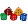 5pcs Round Corners Crystal Dices 6 Sided Portable Table Games Dice Playing Party Transparent Dice Set for Entertainment view 3