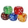 5pcs Round Corners Crystal Dices 6 Sided Portable Table Games Dice Playing Party Transparent Dice Set for Entertainment view 4