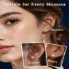 3 Pairs of S925 Sterling Silver Zirconia Halo Stud Earrings(18K White Gold) view 4