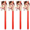 Elyebxj 4 Pack Inflatable Stick Horse, Red Inflatable Horse with Stick for Kids, Balloon Fun Party Favor and Play Toy view 1