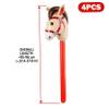 Elyebxj 4 Pack Inflatable Stick Horse, Red Inflatable Horse with Stick for Kids, Balloon Fun Party Favor and Play Toy view 4