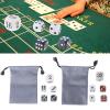 Acrylics Dices Set of Doubling Cube Dices Professional Backgammon Set with Pearls Finish for Board Game Entertainment Gaming view 2