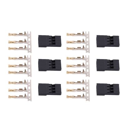 ariarly JR Connector Kit 11.010 Male Plug 100PCS Gold Plating Pin Kit with Brass and ABS for Electronic Equipment Model Aircraft DIY