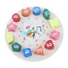 Omquot Safe Water Painted Wooden Teaching Clock for Fine Motor Skills Training for Children Over 3 Years Old view 4