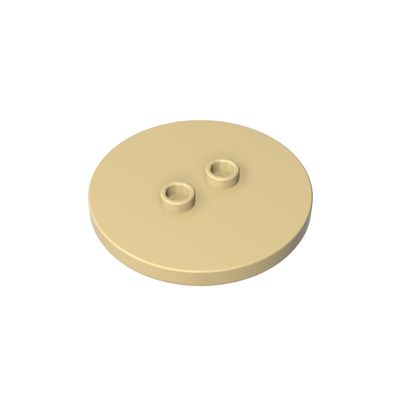 Gobricks GDS-90362 32627 4x4 Round Minifigure Baseplate, Tan, 10 pcs