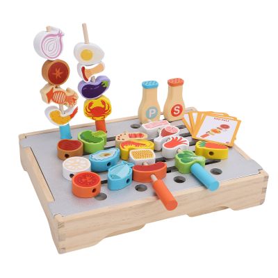 Omquot Multifunction Barbecue Set with Cooking Grill for Kids with Rich Accessories for Hands-on Learning