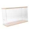 EXAOMBLE Acrylic 2-tier Doll Display Stand Organizer Dustproof Showcase Shelf for Collectible Figurines and Storage view 1