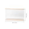 EXAOMBLE Acrylic 2-tier Doll Display Stand Organizer Dustproof Showcase Shelf for Collectible Figurines and Storage view 2