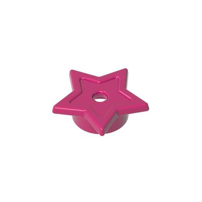 Gobricks 11609 Props 1x1 Five-Pointed Star Decoration, Magenta, 10 pcs