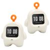 Omquot AI Intelligent Desk Alarm Clock, Robot Interactive Game, Kids Toy, Portable Pendant (White) view 2