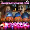 Tiaxidex 105Pcs Halloween Treats Light Up LED Rings, Non Candy Halloween Trick or Treats 3D Flashing Rings Toys Glow In the Dark Halloween Party Favor Ring, Gifts For Kids Adults, Goodie Bag Stuffers view 2