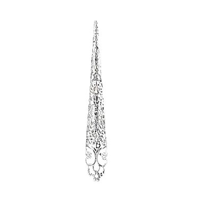 Metal Long Finger Claw Rings for Women Ancient Queen Costume Black Nail TipsAdjustable Gothic Cosplay Accessories (Silver)