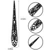 Metal Long Finger Claw Rings for Women Ancient Queen Costume Black Nail TipsAdjustable Gothic Cosplay Accessories (Silver) view 2
