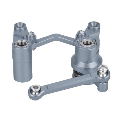 Rc Upgrade Spare Parts for Traxxas BL-2S for Slash 4x4 4WD Aluminum Steering Bellcrank and Drag Link Servo Saver Set RC Upgrade Parts(Titanium)