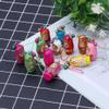CLAKY Russian Nesting for Doll Pendant Painted for Doll Handcraft Interactive Matryoshka Keychain Color Painting Puppet B Random Color view 2