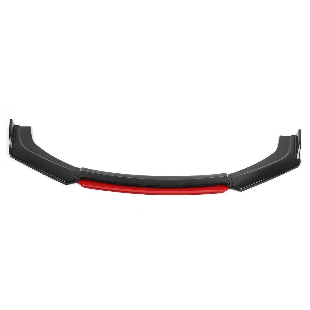 Xixian Universal Front Bumper Lip Spoiler Chin Kit PP BlackRed Aero Mic Enhancement