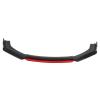 Xixian Universal Front Bumper Lip Spoiler Chin Kit PP BlackRed Aero Mic Enhancement view 1