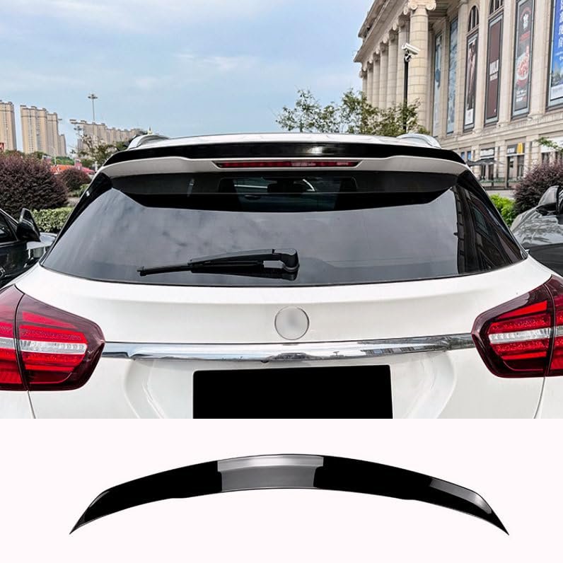 ERIDANUS Auto Accessories Fit for Mercedes-Benz GLA180 200 GLA45 AMG 2014-2019 Car Roof Rear Trunk Wing Spoiler Cover Trim (Piano Black) ABS 1PCS