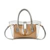 JNZGYBW Clear Stadium Bag Clear Purse Adjustable Strap Transparent Straw Inner For Women Stadium Events Concert Beach Work (Gray) view 1