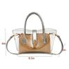 JNZGYBW Clear Stadium Bag Clear Purse Adjustable Strap Transparent Straw Inner For Women Stadium Events Concert Beach Work (Gray) view 4