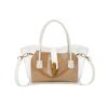 JNZGYBW Clear Stadium Bag Clear Purse Adjustable Strap Transparent Straw Inner For Women Stadium Events Concert Beach Work (White) view 1