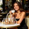 JNZGYBW Clear Stadium Bag Clear Purse Adjustable Strap Transparent Straw Inner For Women Stadium Events Concert Beach Work (White) view 2