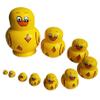 Vistnale Duck Russian Nesting Doll|10Pcs Duck Russian Nesting Doll Cute Dolls Yellow Wooden Stacked Ducks Educational Learning Toys Matryoshka for Kids Birthday view 1
