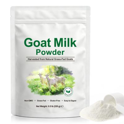 Goat Milk Powder with High Calcium, Vitamins, Protein, Probiotics,from Natural Grass-Fed Goats,Great for Smoothies, Cooking, Baking, Non-GMO, No Preservatives Added, 0.5lb (220g)