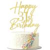 FmiyunEea Gold Glitter Happy 31st Birthday Cake Topper view 1