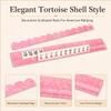 Tortoise Shell Scalloped Mahjong Racks with Pushers, Acrylic American Mahjong Tile Holders with Storage Bag and Dice, Decorative Mahjong Accessories, Gift for Mahjong Lovers (Pink-A) view 2
