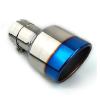 Exhaust Pipe Burnt Blue Tail Tip Universal Muffler Systems Decorate Pipe Exhaust Tips Tail Throat(In60-Out114Mm) view 1