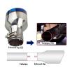 Exhaust Pipe Burnt Blue Tail Tip Universal Muffler Systems Decorate Pipe Exhaust Tips Tail Throat(In60-Out114Mm) view 3
