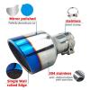 Exhaust Pipe Burnt Blue Tail Tip Universal Muffler Systems Decorate Pipe Exhaust Tips Tail Throat(In60-Out114Mm) view 4