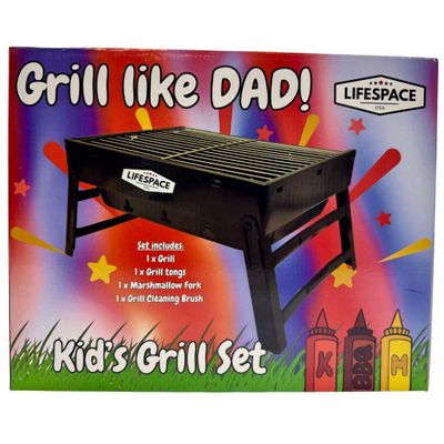 Lifespace Kid's Grill Set (USA) with Accessories - Junior Grillmaster Adventure Kit