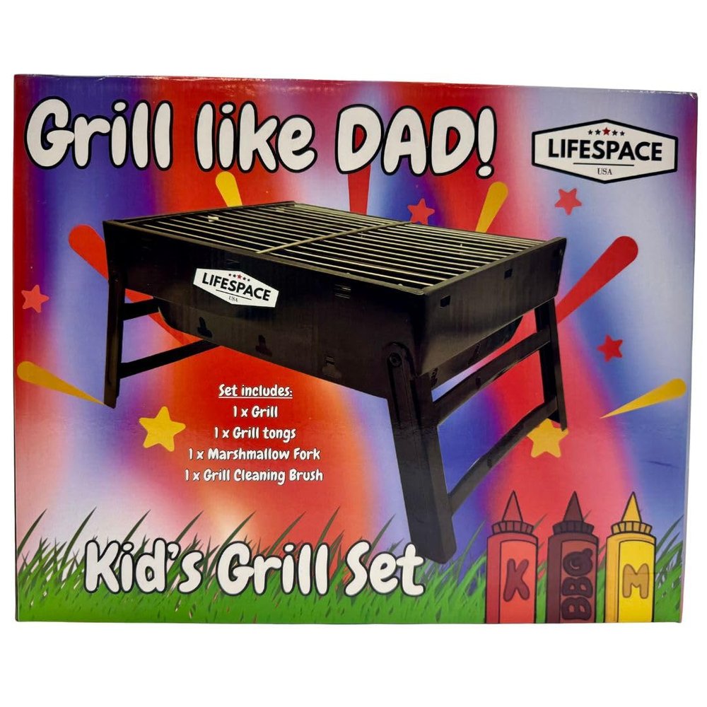 Lifespace Kid's Grill Set (USA) with Accessories - Junior Grillmaster Adventure Kit